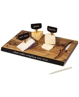 Toscana by Picnic Time Delio Acacia Wood Cheese Board & Tools Set