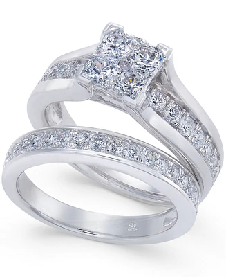 Diamond Cluster Bridal Set (1-1/2 ct. t.w.) 14k White Gold or Yellow