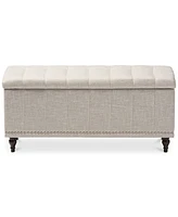 Kaylee Button-Tufted Storage Ottoman Bench
