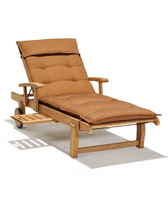 Bristol Teak Outdoor Chaise Lounge, Created for Macy's