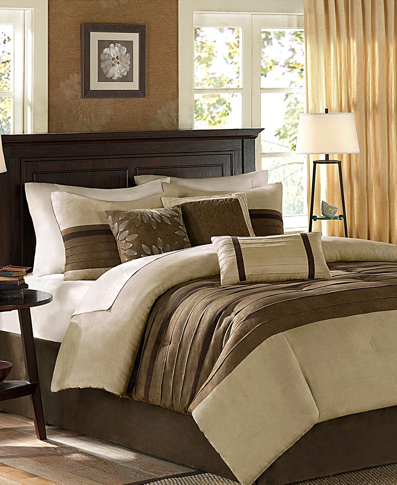 Madison Park Palmer Faux-Suede7-Pc. Comforter Set, Queen