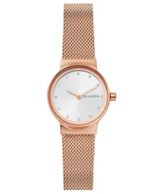 Skagen Women's Freja Rose Gold-Tone Stainless Steel Mesh Bracelet Watch 26mm