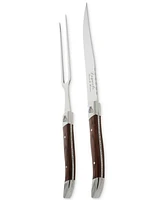 French Home Laguiole Pakkawood Carving Knife and Fork Set.