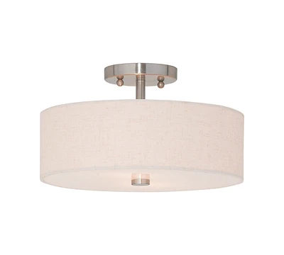 Livex Meridian 2-Light Semi Flush Mount