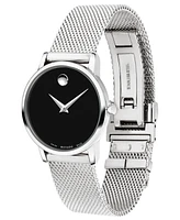 Movado Women's Swiss Museum Classic Stainless Steel Mesh Bracelet Watch 28mm