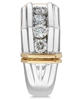 Men's Diamond (1 ct. t.w.) Ring 10k White and Yellow Gold