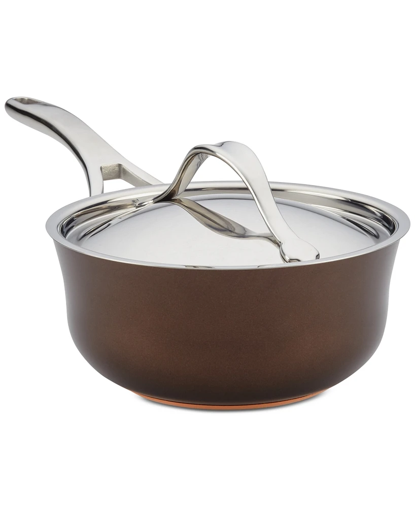 Anolon Nouvelle Copper Luxe Hard-Anodized Non-Stick 2.5-Qt. Saucier