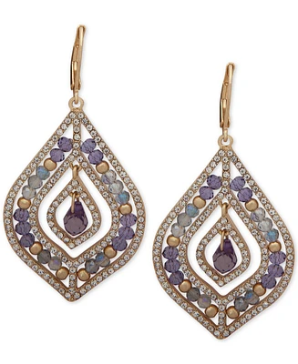 lonna & lilly Pave Stone Beaded Chandelier Earrings