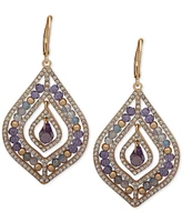 lonna & lilly Pave Stone Beaded Chandelier Earrings