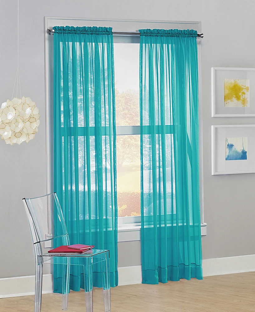 Calypso Sheer Voile Rod Pocket Curtain Panel