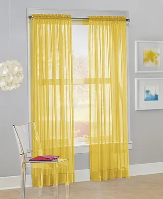 Calypso Sheer Voile Rod Pocket Curtain Panel