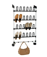 Neu Home Over The Door Shoe Rack with Accessory Hooks