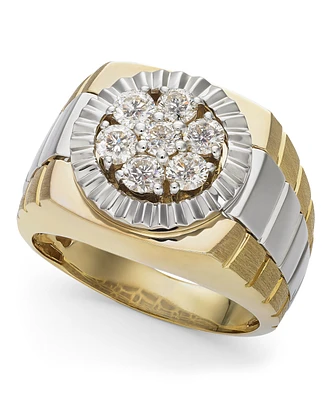 Men's Diamond Two-Tone Ring 10k Gold (1 ct. t.w.)