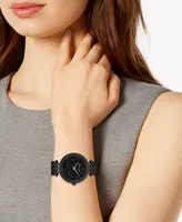Caravelle Designed by Bulova Women's Black Stainless Steel Bracelet Watch 38mm