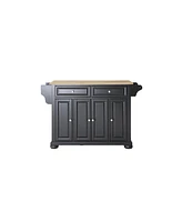 Alexandria Natural Wood Top Kitchen Island