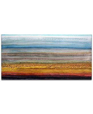 Ready2HangArt, 'Sky and Ground' Abstract Canvas Wall Art, 18x36"