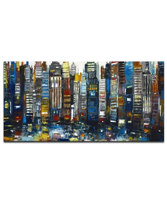 Ready2HangArt, 'Big City' Abstract Canvas Wall Art, 30x60"
