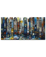 Ready2HangArt, 'Big City' Abstract Canvas Wall Art, 30x60"