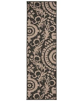 Closeout! Livabliss Alfresco Alf-9615 Black 2'3" x 11'9" Runner Area Rug, Indoor/Outdoor