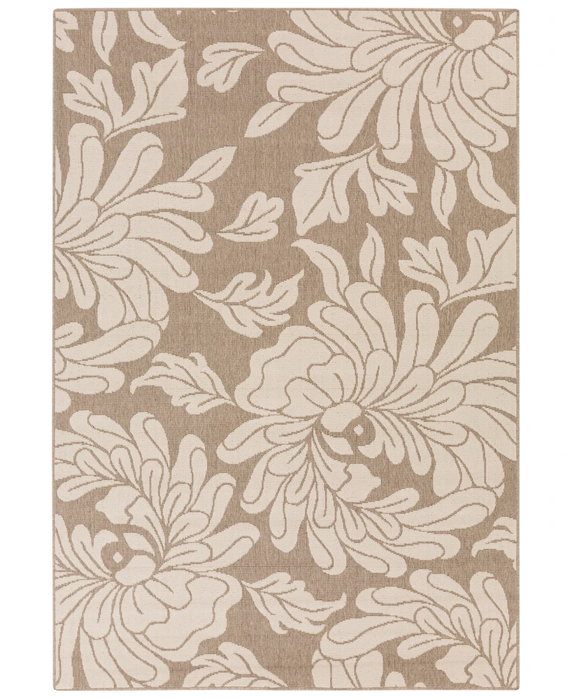 Closeout! Livabliss Alfresco Alf-9616 Camel 8'9" x 12'9" Area Rug, Indoor/Outdoor