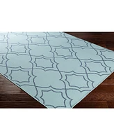 Closeout! Livabliss Alfresco Alf-9652 Aqua 8'9" Round Area Rug, Indoor/Outdoor