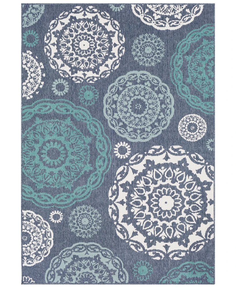 Livabliss Alfresco Alf-9666 Charcoal 2'3" x 4'6" Area Rug, Indoor/Outdoor