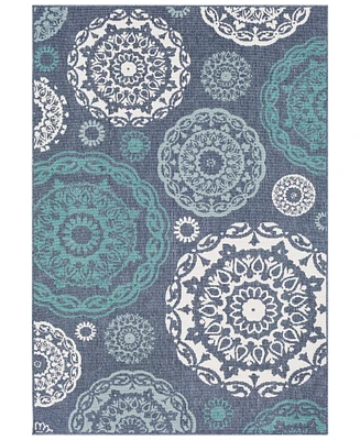 Livabliss Alfresco Alf-9666 Charcoal 2'3" x 4'6" Area Rug, Indoor/Outdoor