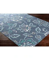 Livabliss Alfresco Alf-9673 Charcoal 8'9" Round Area Rug, Indoor/Outdoor
