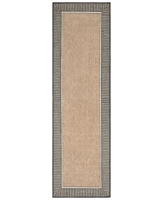 Livabliss Alfresco Alf-9684 Camel 2'3" x 7'9" Runner Area Rug, Indoor/Outdoor