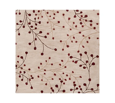 Livabliss Athena Ath-5053 Burgundy 6' Square Area Rug