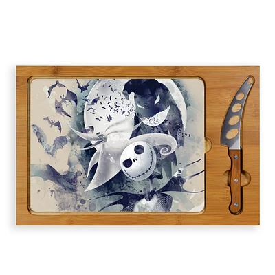 Toscana by Picnic Time Disney's Nightmare Before Christmas Icon Glass Top Serving Tray & Knife Set