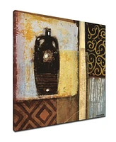 Ready2HangArt 'Ancient Vase Iii' Abstract Canvas Wall Art, 12x12"