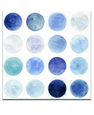 Ready2HangArt 'Blue Lunar I' Abstract Canvas Wall Art, 20x20"