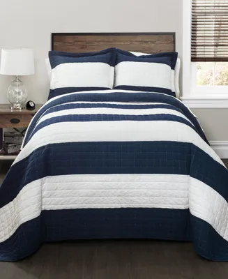 Lush Decor New Berlin Stripe 2-Pc Set Quilt Set, Twin