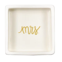 Coton Colors by Laura Johnson Mr. and Mrs. Square Trinket Bowl Set/2