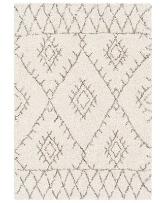 Livabliss Serengeti Shag Sgt-2301 White 6'7" x 9'6" Area Rug