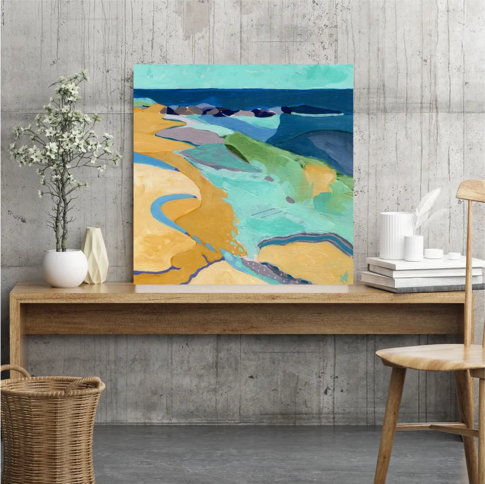 Courtside Market Seaside Gallery-Wrapped Canvas Wall Art - 16" x 16"