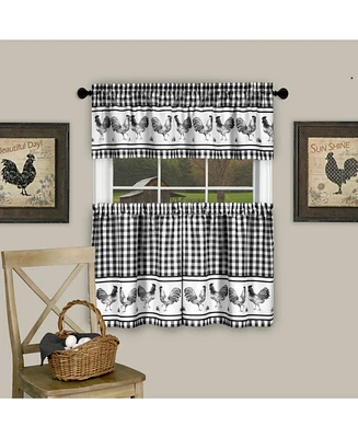 Achim Barnyard Gingham Tier & Valance Set