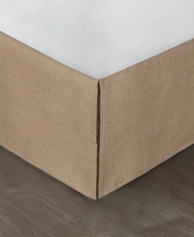 Greenland Home Fashions Burlap 15" Drop Bedskirt