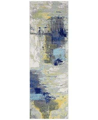 Bashian Medley 5574A Ivory/Grey 2'6" x 8' Runner Area Rug
