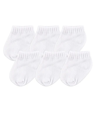 Luvable Friends Baby Boys Unisex Six Pair Ultra-Low Footies