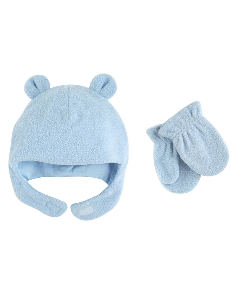 Luvable Friends Toddler Boys Plush Bear-Style Hat and Glove Collection