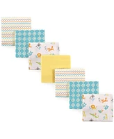 Luvable Friends Unisex Gentle Flannel Receiving Wraps 7-Piece Set