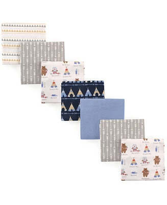 Luvable Friends Baby Boy Cotton Flannel Receiving Blankets