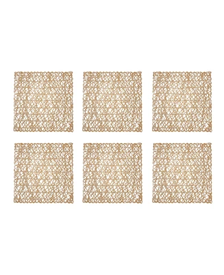 Woven Paper Square Placemat, Set of 6