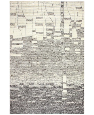 Bashian Natural Wool Nat-20 Ivory/Gray 3'6" x 5'6" Area Rug