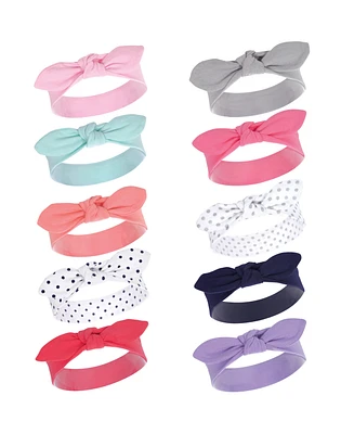 Hudson Baby Baby Girls Hudson Cotton and Synthetic Headbands Bundle Set
