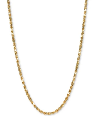 Italian Gold Forza Rope Chain 24" Necklace (2-1/2mm) in 14k Gold