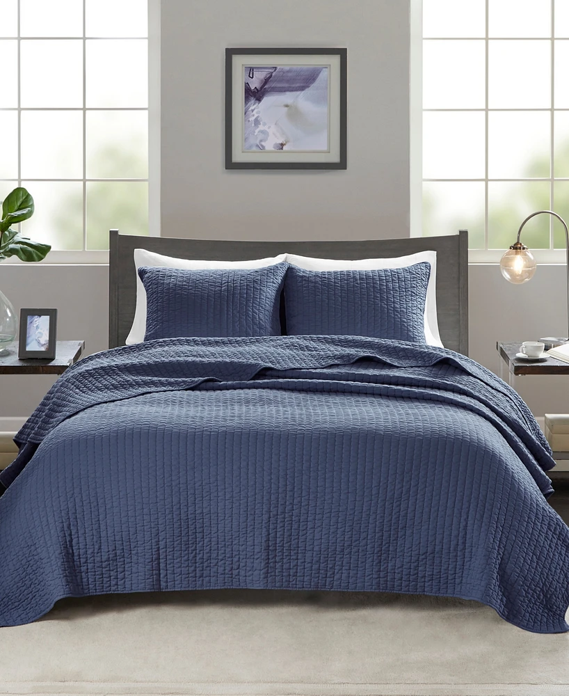 Madison Park Keaton Quilted 3-Pc. Quilt Set, Full/Queen