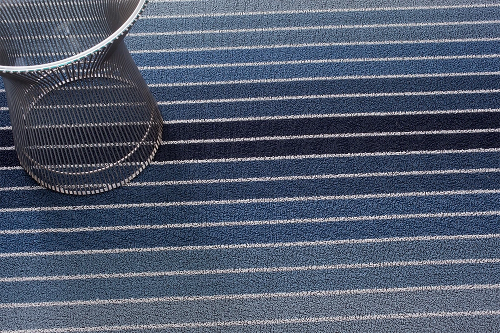 Chilewich Block Stripe Shag Doormat - 18" x 28"